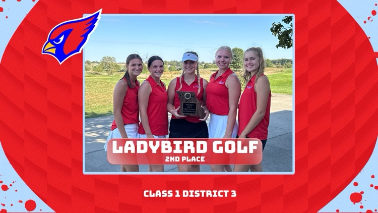 ShelbyCoRIV's tweet photo. Today the Ladybirds shot a 391 and placed 2nd at the District tournament! Ladybird Golf qualifies for state as a team! https://t.co/gz2u5hY1RU