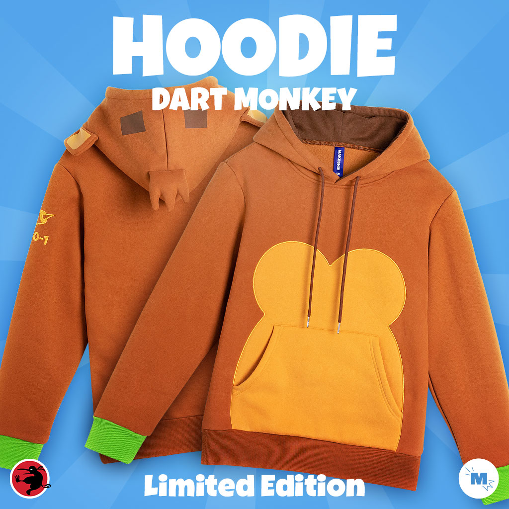 ninjakiwigames's tweet photo. Ready to get cozy? The brand-new Dart Monkey hoodie has officially launched with our friends at @Makeship! They are only available for a limited time, so get yours before you miss out! 

🔗https://t.co/ApKWE3eRQC https://t.co/DbTsAZtiAy