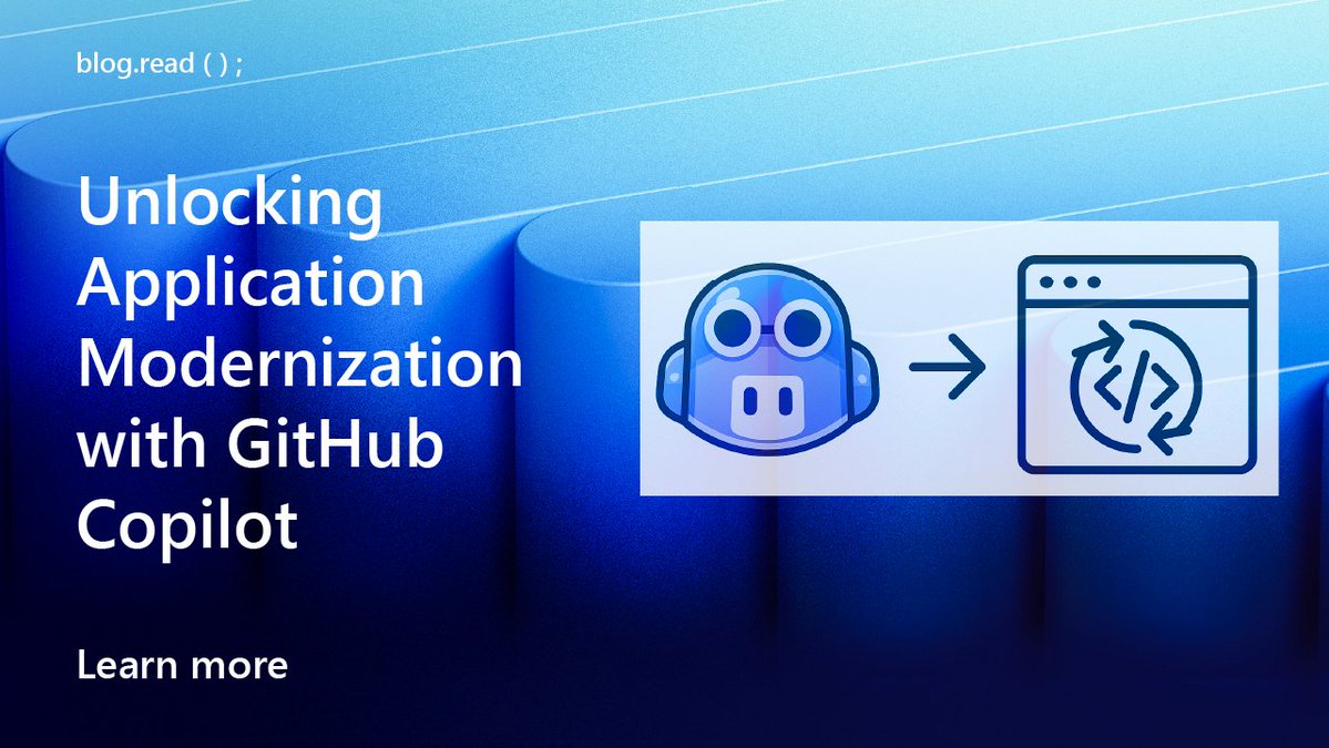 AzureDevOps's tweet image. Modernize apps. Move to Azure. Faster.
GitHub Copilot can:
✅ Refactor legacy code
✅ Upgrade .NET frameworks
✅ Automate Azure migrations
✅ Generate IaC + pipelines
Modernization without the pain.
#Azure #DotNet
🔗 msft.it/6019sL64v