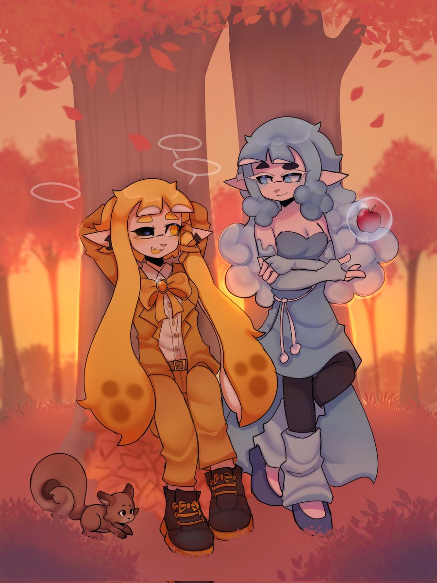 Also i should share this comm i liked working on for @/Rev3ngeZ 

Thank you again sm!! These gals are so lovely ^^

#Splatoon3 #splatoonart