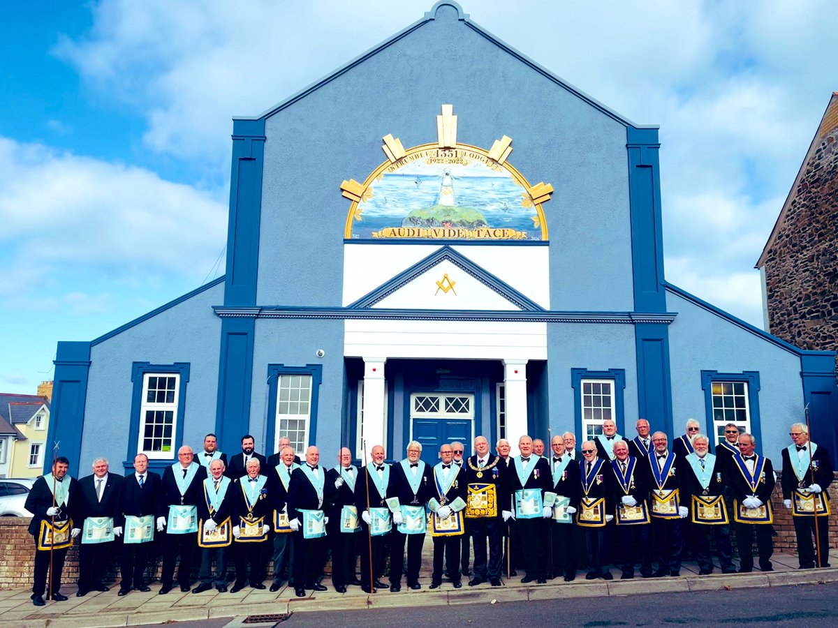 Some members of Strumble Lodge gathered outside the building for this photo which was taken in part to celebrate the Centenary of the building which has just had its front elevation refurbished.
The first meeting took place here in November 1925.