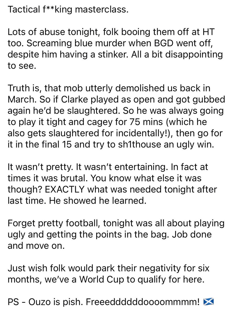 Lewis1876's tweet image. Unpopular opinion…. #Scotland #Greece #SCOGRE #WorldCupQualifying 🏴󠁧󠁢󠁳󠁣󠁴󠁿