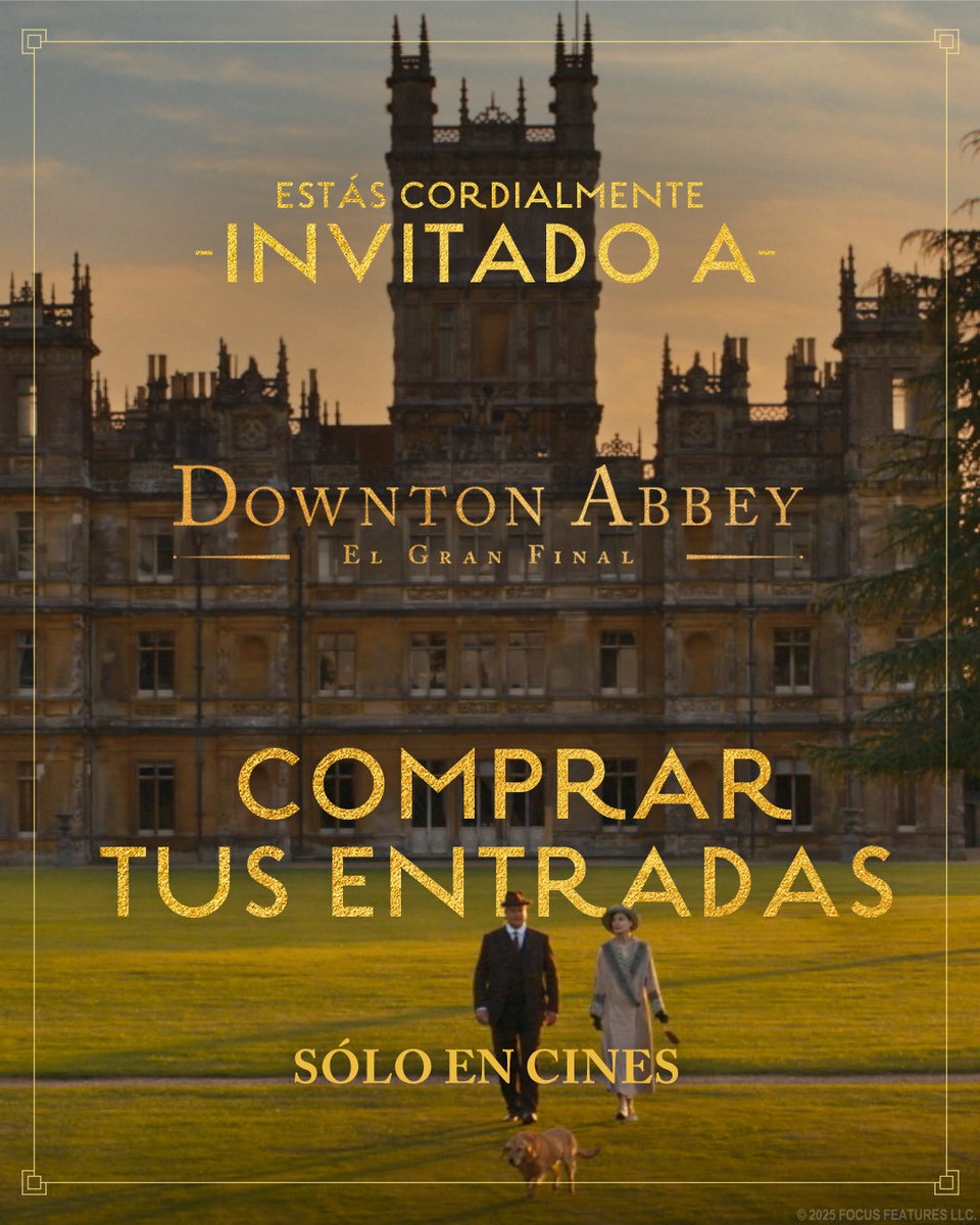 El fin de una era.
Estás cordialmente invitado al evento cinematográfico del año. 🎥✨ #DowntonAbbey: El gran final ¡AHORA EN CINES!