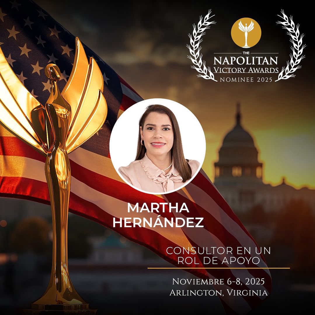 Con gran alegría y orgullo les comparto que he sido nominada al Napolitan Victory Award 🏆 en la categoría Consultor Político del Año en un Rol de Apoyo.

Un reconocimiento que valoro profundamente, porque detrás de cada campaña hay equipos apasionados que lo posible. (1/3)