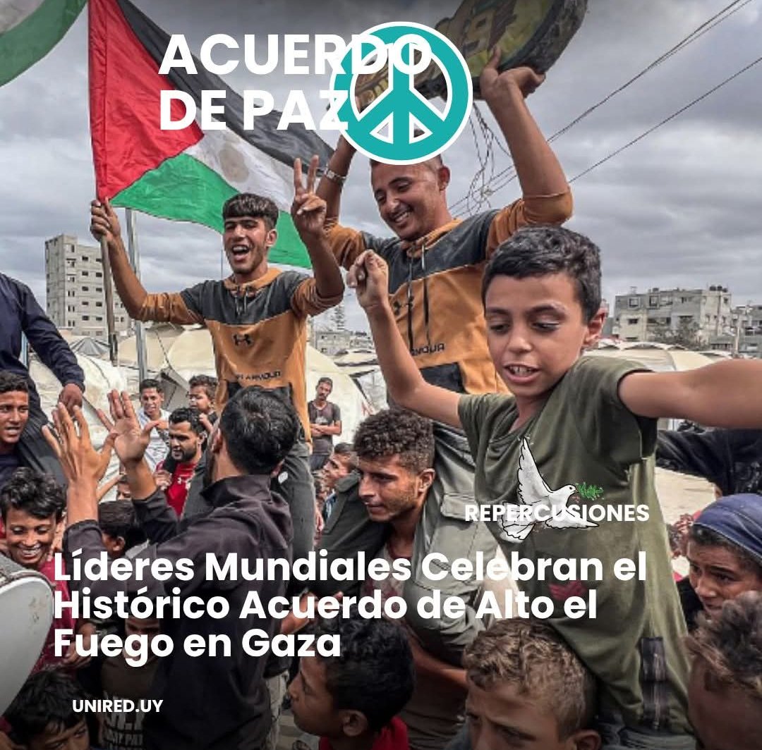 🕊️ 𝗥𝗘𝗣𝗘𝗥𝗖𝗨𝗦𝗜𝗢𝗡𝗘𝗦
☮️ 𝗔𝗹𝘁𝗼 𝗮𝗹 𝗳𝘂𝗲𝗴𝗼 𝗲𝗻 𝗚𝗮𝘇𝗮 𝘆 𝗹𝗶𝗯𝗲𝗿𝗮𝗰𝗶𝗼́𝗻 𝗱𝗲 𝗽𝗿𝗶𝘀𝗶𝗼𝗻𝗲𝗿𝗼𝘀
Líderes europeos han expresado  amplio apoyo a esta primera fase del plan propuesto por el presidente estadounidense Donald Trump.