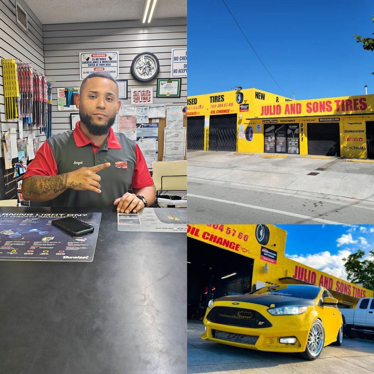 Ushkee's tweet image. 🏁 Community Spotlight: Julio &amp;amp; Son Tires

Meet Angel, owner of Julio &amp;amp; Son Tires — proud holders of the Cleveland O NFT and longtime supporters of the Ushkee movement.
From sponsoring swimming lessons for local kids to now being featured inside our upcoming video game Ushkee: