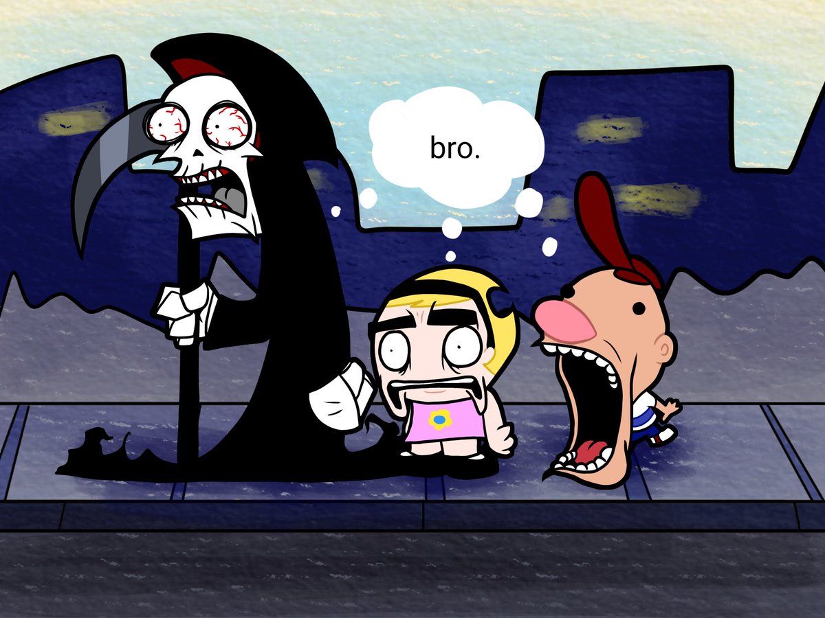 Iedeekayguy's tweet photo. what unfathomable horror did they witness?
#billyandmandy
#fanart https://t.co/R3RHPQcRqD