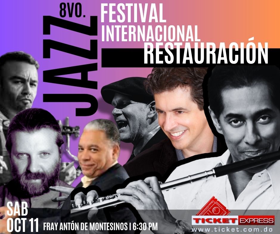 ticketexpressrd's tweet image. ⚡️⚡️📢Si eres amante del jazz y el latin jazz🎺🎹🎸🥁 no te puedes perder &quot;8vo Festival Internacional de Jazz Restauración 2025🎶🎶🍻🍷&quot;. Este sáb10/Oct Monumento Fray Antón de Montesinos. +Info link Ticket Express 👉ticketexpress.com.do/ShowEvent.aspx…