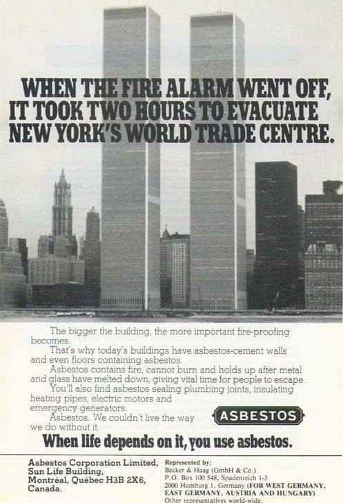 fiborazzi's tweet photo. And here’s why they hate Asbestos. It’s literally fireproof. 🤔🤔🤔 https://t.co/LylpVqvX1I