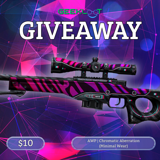 🎉GIVEAWAY TIME🎉

Counter Strike - AWP | Chromatic Aberration ($10)
1⃣Follow <a href="/OfficialHoNeYCS/">💰HoNeY ⇆ Buying Skins💰</a> &amp; <a href="/Geeklootnet/">Geekloot</a> 
2⃣RT &amp; Tag 2 Friends
⏰Ends in 7 Days