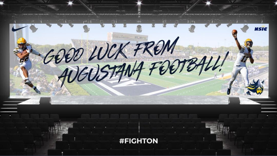 Thanks <a href="/coachscholten/">Kelly Scholten</a> and <a href="/AugieFB/">Augustana Football</a>! 
#FightOn