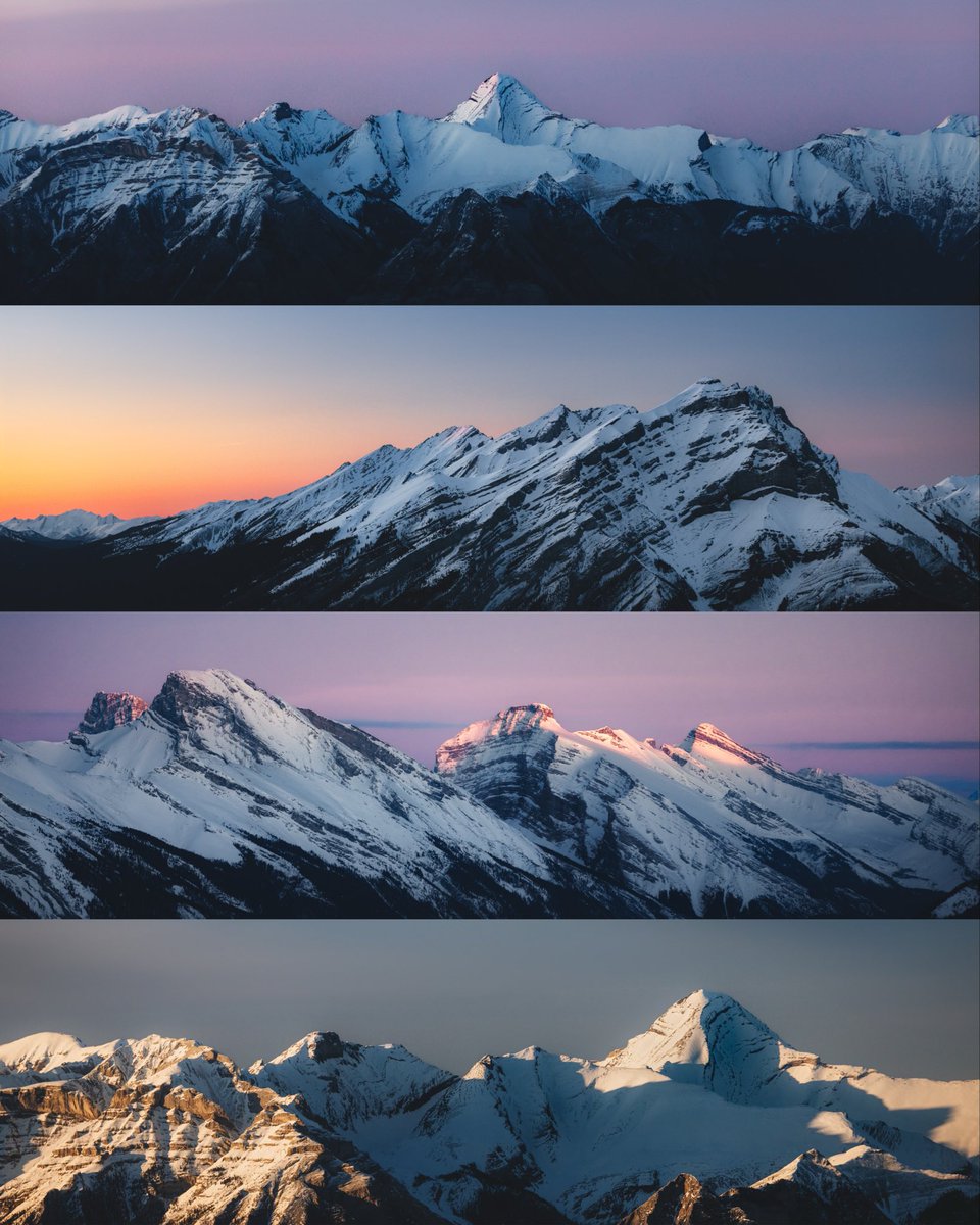 last light on the Canadian Rockies