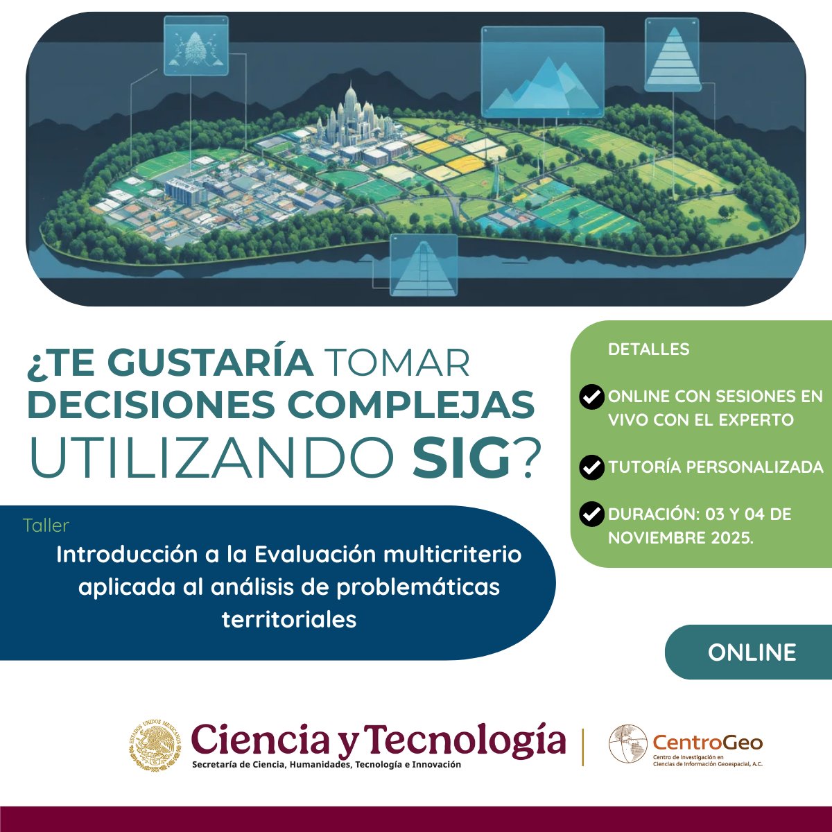 🔗 Enlace: linktr.ee/cgeo
Inversión: únicamente $659 MXN
.
.
.
#talleronline #cursoonline #tallerevaluaciónmulticriterio #tallerproblemáticasterritoriales