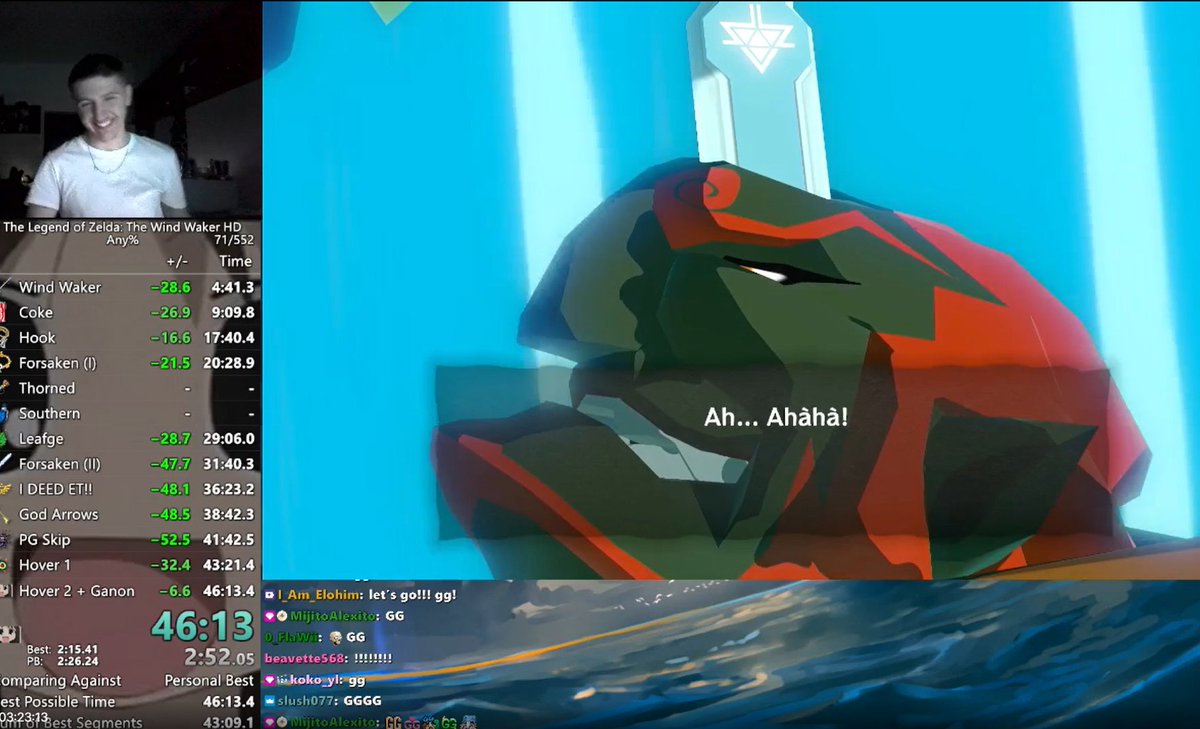 My first any% pb from my college dorm!!!
aaa i choked the 45 but im proud, it's something!!
:D