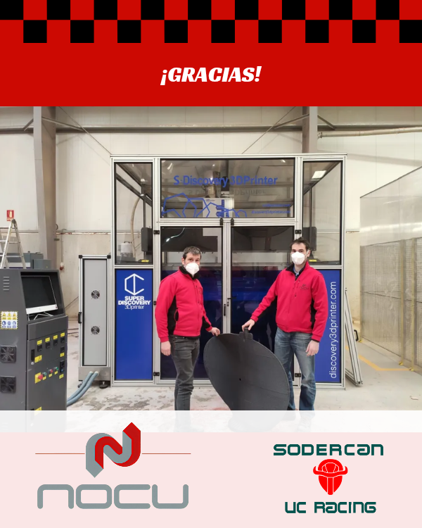 Gracias a Talleres NOCU, por apoyar a #UCRacing 🤝

NOCU es especialista en moldes para fundición, prototipos y composites, con experiencia en propulsión naval y sectores industriales avanzados. 🌟

Gracias también a <a href="/Sodercan/">SODERCAN</a>  por su apoyo principal.

#MotoStudent #Sponsors
