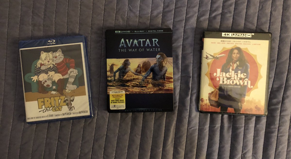 Some new Amazon gets. #FritzTheCat #Avatar #JackieBrown