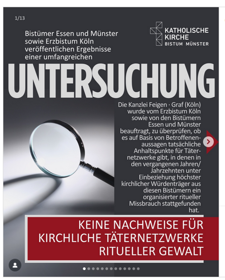 Ein Untersuchungsbericht des Bistums Münster zeigt: Therapien im Umfeld der Rituelle Gewalt-Mind Control-Verschwörungstheorien helfen nicht, sondern richten im Gegenteil erheblichen Schaden an.

skeptix.org/2025/10/09/145…