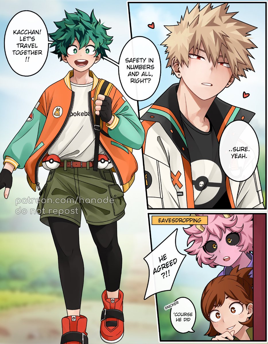 Hanode | Bkdk canon 🧡💚 (@hanode_art) on Twitter photo Bkdk pokemon au 🥰🧡💚 Bkdk pokemon au 🥰🧡💚