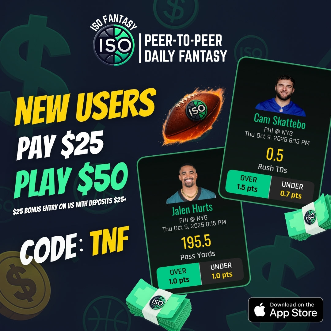#TNFonPrime promo offered to all new users💰Use code: TNF🏈
#Giants #Eagles #NFL #IsoFantasy