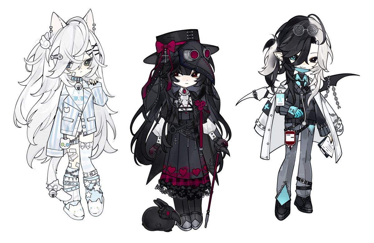hiemsmoon's tweet image. set price adoptable 
price for each: $195
ko-fi below ↓