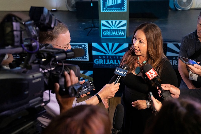 rollcall's tweet image. Adelita Grijalva has become the most popular Democrat in town in recent weeks. Rather than legislating, she’s spending much of her time speaking to the media about the odd predicament in which she finds herself. ow.ly/qhKS50X9tWy
