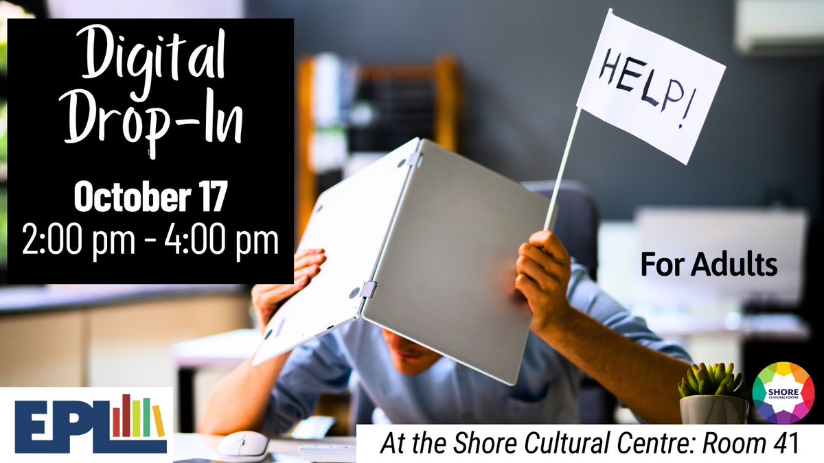 EuclidLibrary's tweet image. Need help with your #device?

Stop by the Shore Cultural Centre at 291 East 222 St., Euclid in Room 41 on October 17, 2:00 pm -4:00 pm to get #help with your phone, tablet or laptop. No appointment necessary, Bring your device, password and charging cord! For adults.
#OurEuclid