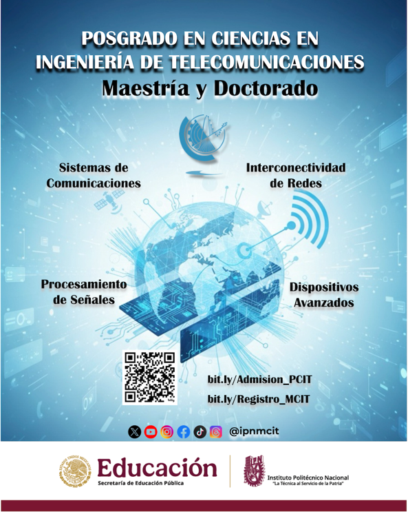 ESIMEZ_OFICIAL's tweet photo. Atención alumnos egresados ya salió onvocatoria de ingreso al Posgrado en Ciencias en Ingeniería de Telecomunicaciones
#comunidadpolitécnica #IPN #telecomunicaciones #ESIMEZACATENCO #alumnos
IBS*amcg https://t.co/MClIFsUJyl
