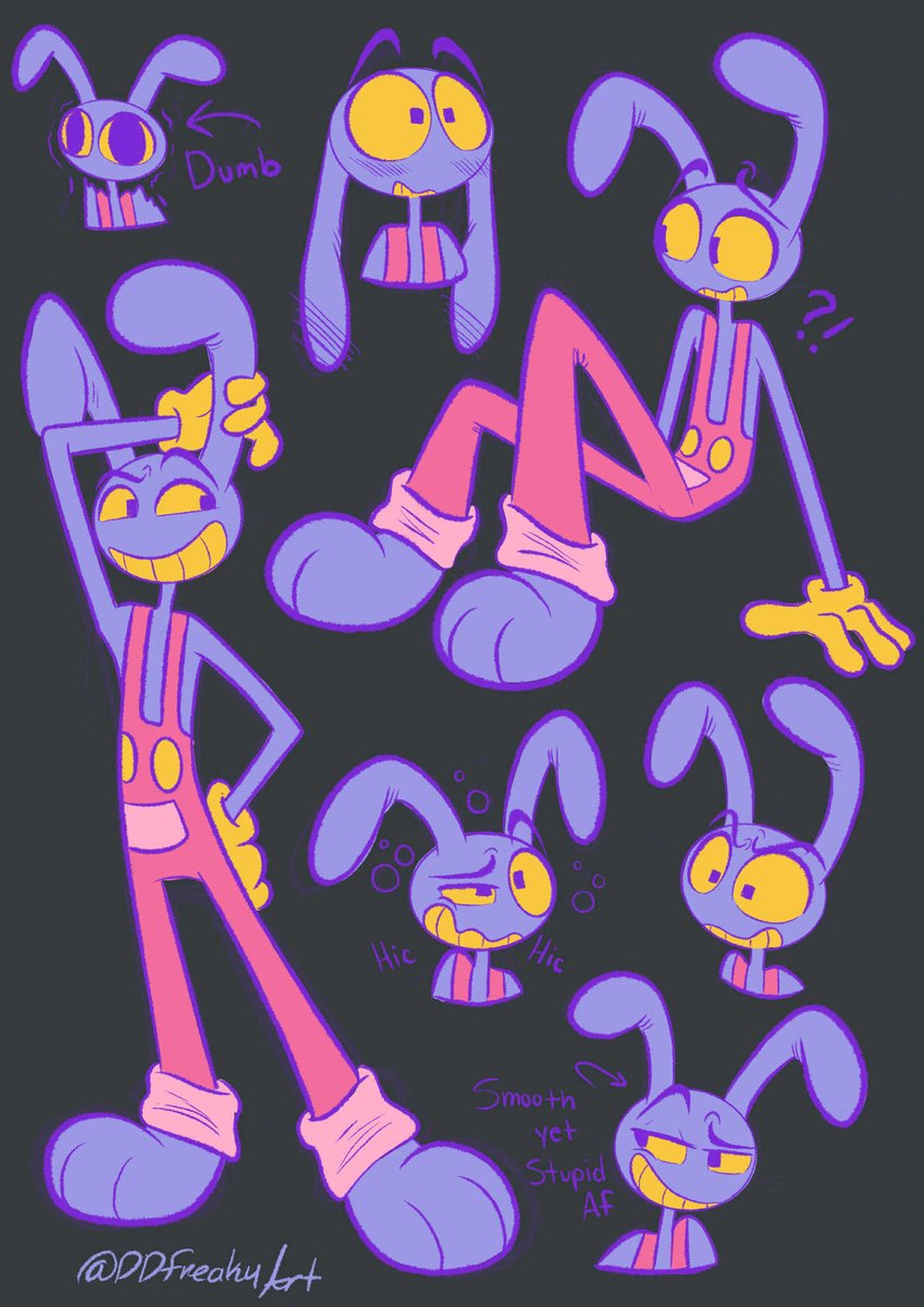DDfreakyart's tweet photo. Practice sketches 
.
.
#TheAmazingDigitalCircus #tadc #jaxtadc https://t.co/oonZhmtS6C