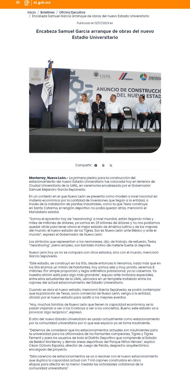 FARTRONICO's tweet photo. @LoQuePasaEnNL @uanl Pero si desde el 2023 están remodelando el estacionamiento...
https://t.co/2KVVYkuoRp https://t.co/47n1eTVHZx