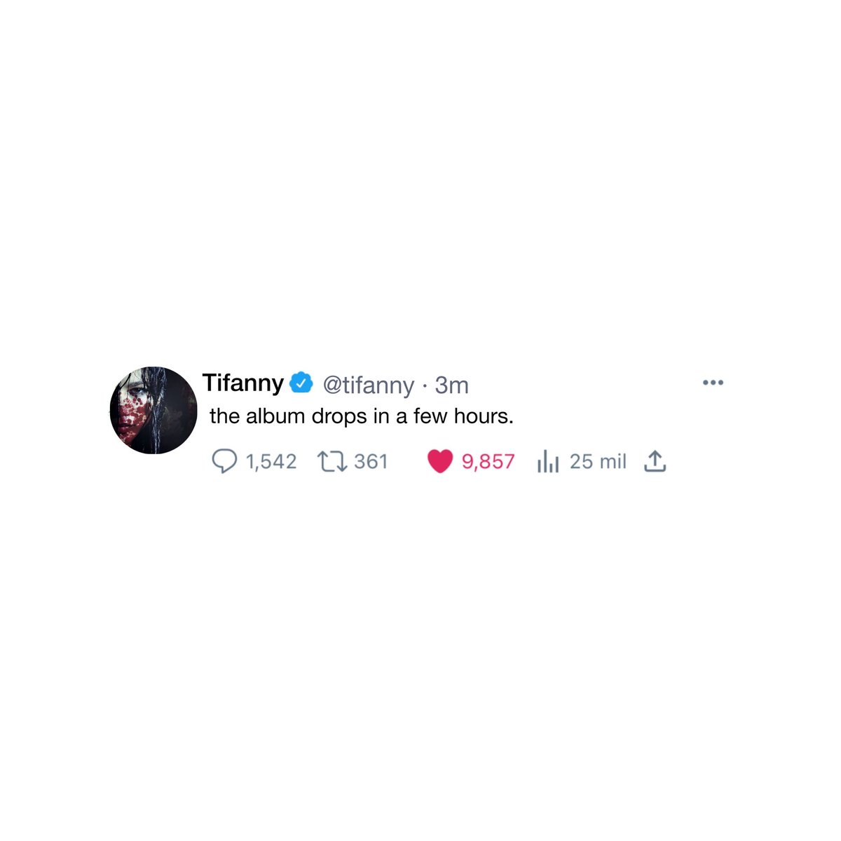 UpdatesTifanny's tweet photo. 📲 Tifanny via tweet

“o álbum será lançado em algumas horas.” https://t.co/QQ51qLdALp