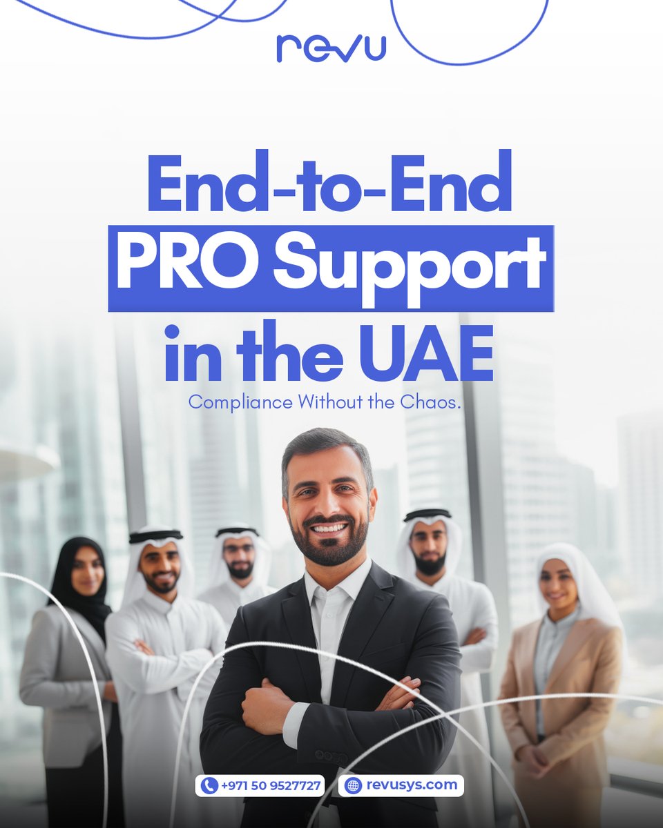Revusysllc's tweet image. In the UAE, every visa, license, and document has a timeline. RevuSys PRO services keep you ahead — no delays, no disruptions.

#PROServices #ComplianceMadeEasy #RevuSys #UAEVisas