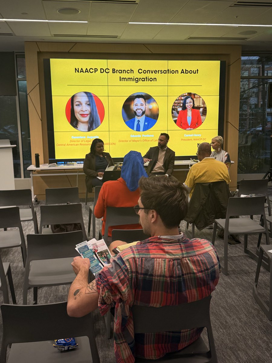 dcnaacp's tweet image. Happening Now! ✨

We’re having conversations about immigration with our community! 

Be in the room with us! 

📍Lamond Riggs Library

#NAACPDC #Immigration #Conversation