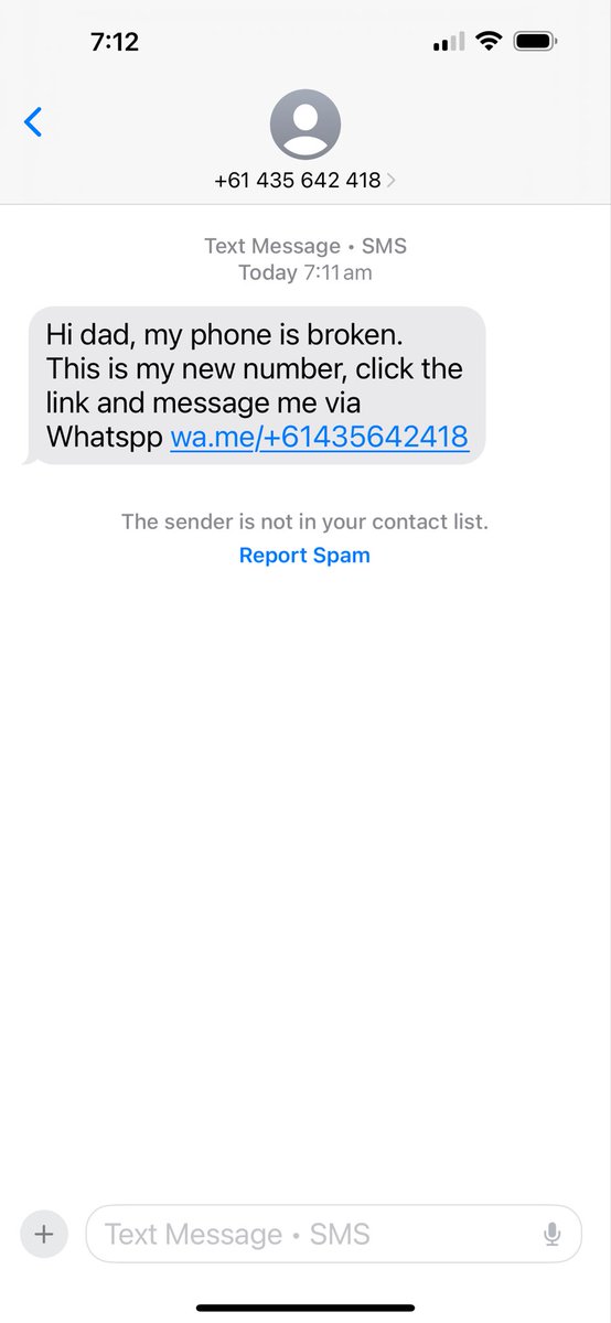 Surprised they didn’t ask for money as well, not had a scam message for a while.