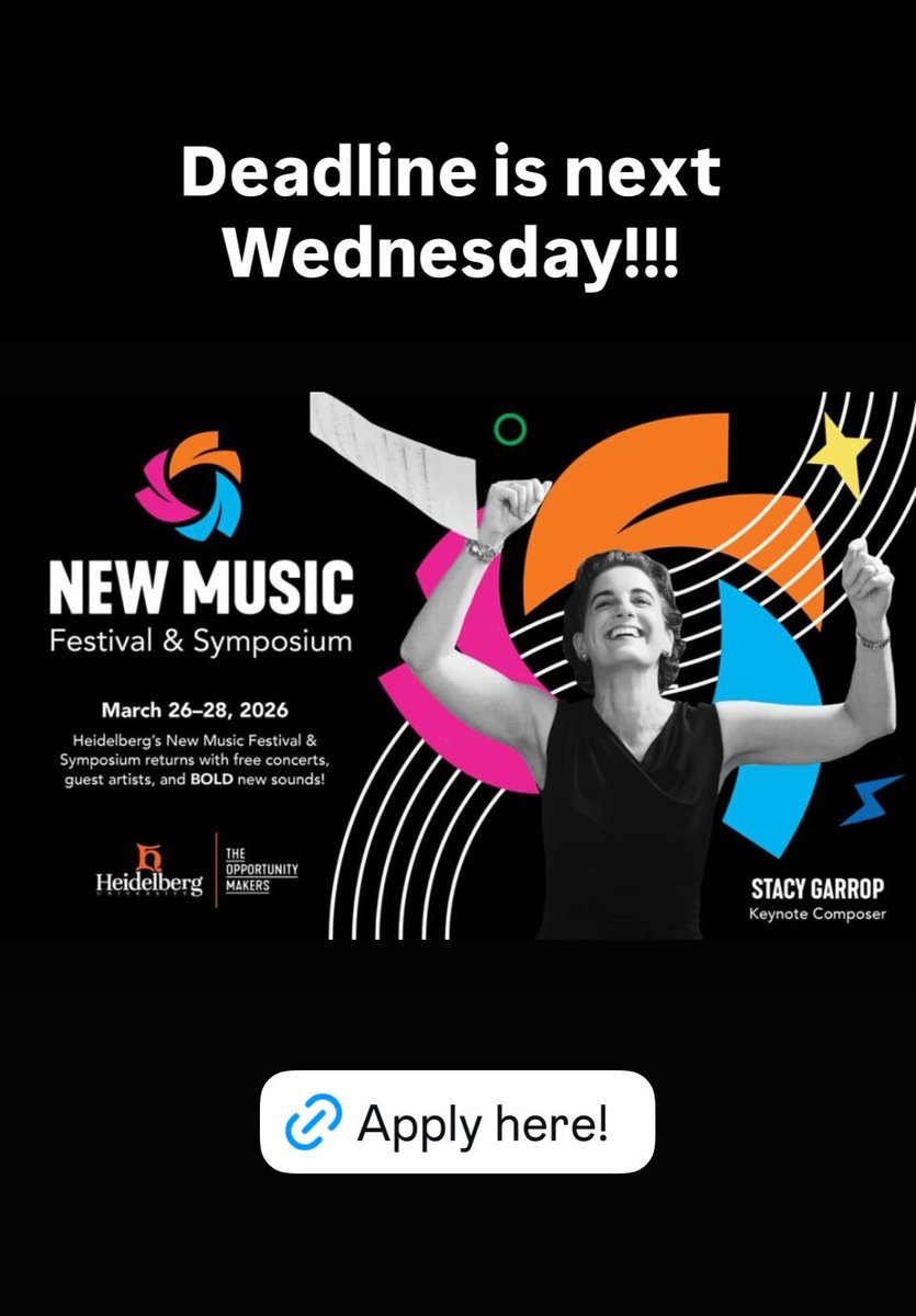mhall_viola's tweet image. Composers!
We want to play your music at this amazing festival.

Apply!

Heidelberg New Music Festival

Apply Here:
l1nq.com/QZWkR
#newmusic #composer