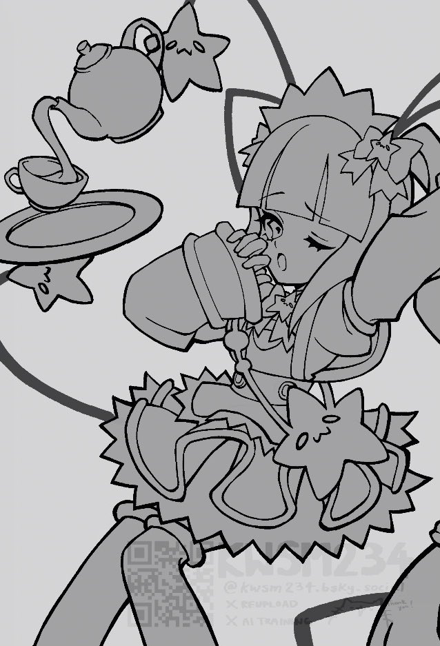 新しいスペースメイドちゃんのイラスト描いてる