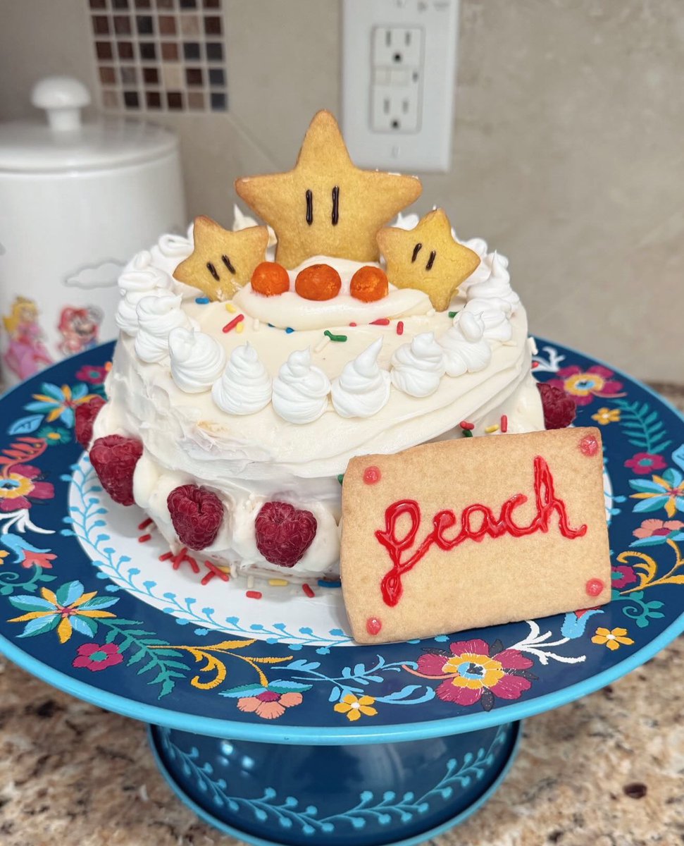 thinking about that time I made the princess peach cake ✨