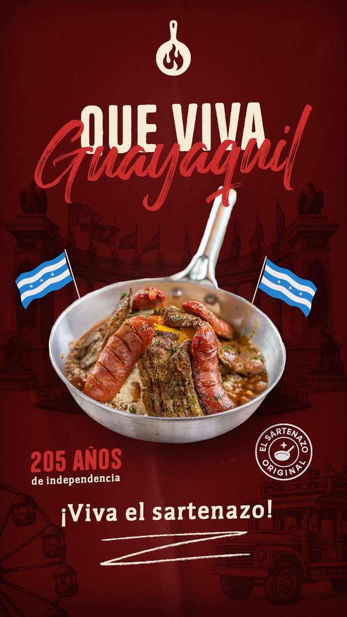 Tierra amada que se lleva en el corazón. Inspiración y hogar de nuestro amado 🍳
❤️‍🔥Feliz independencia ❤️‍🔥
¡Que Viva Guayaquil!