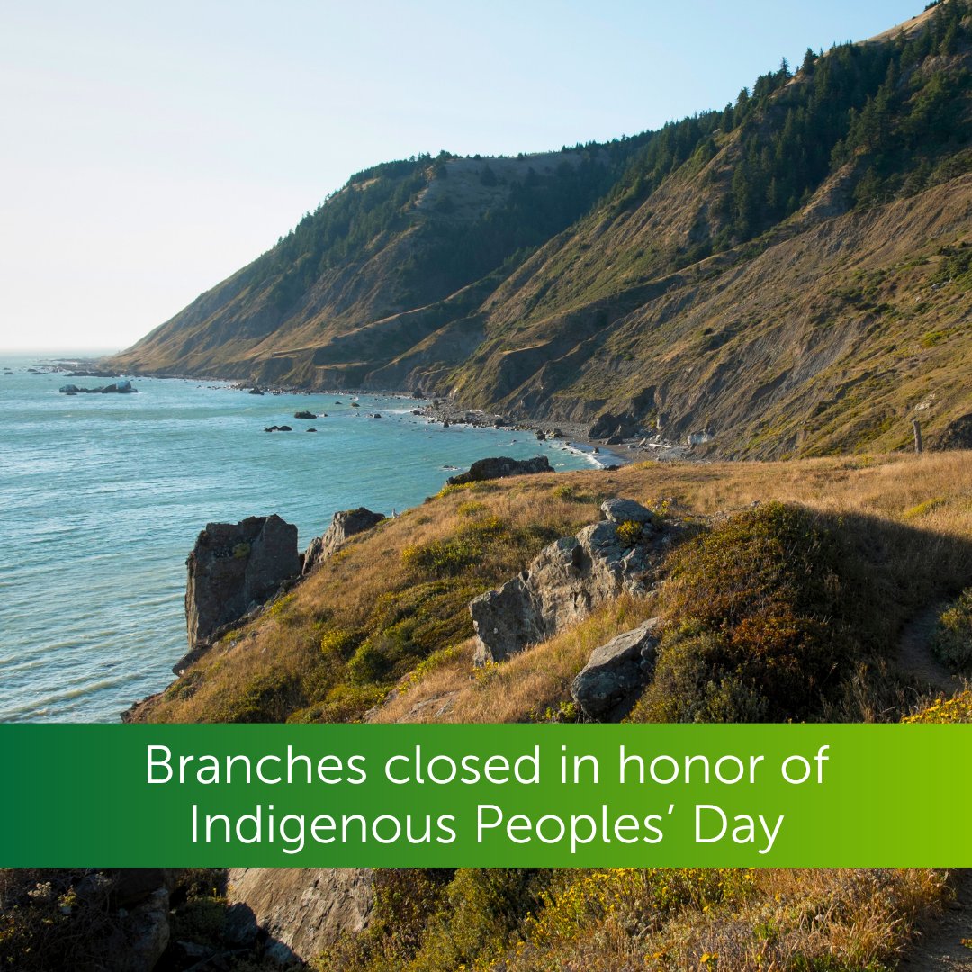 Our branches are closed Monday for Indigenous Peoples' Day, but you can still use digital banking, ATMs, RCUpay, and more for your banking needs!