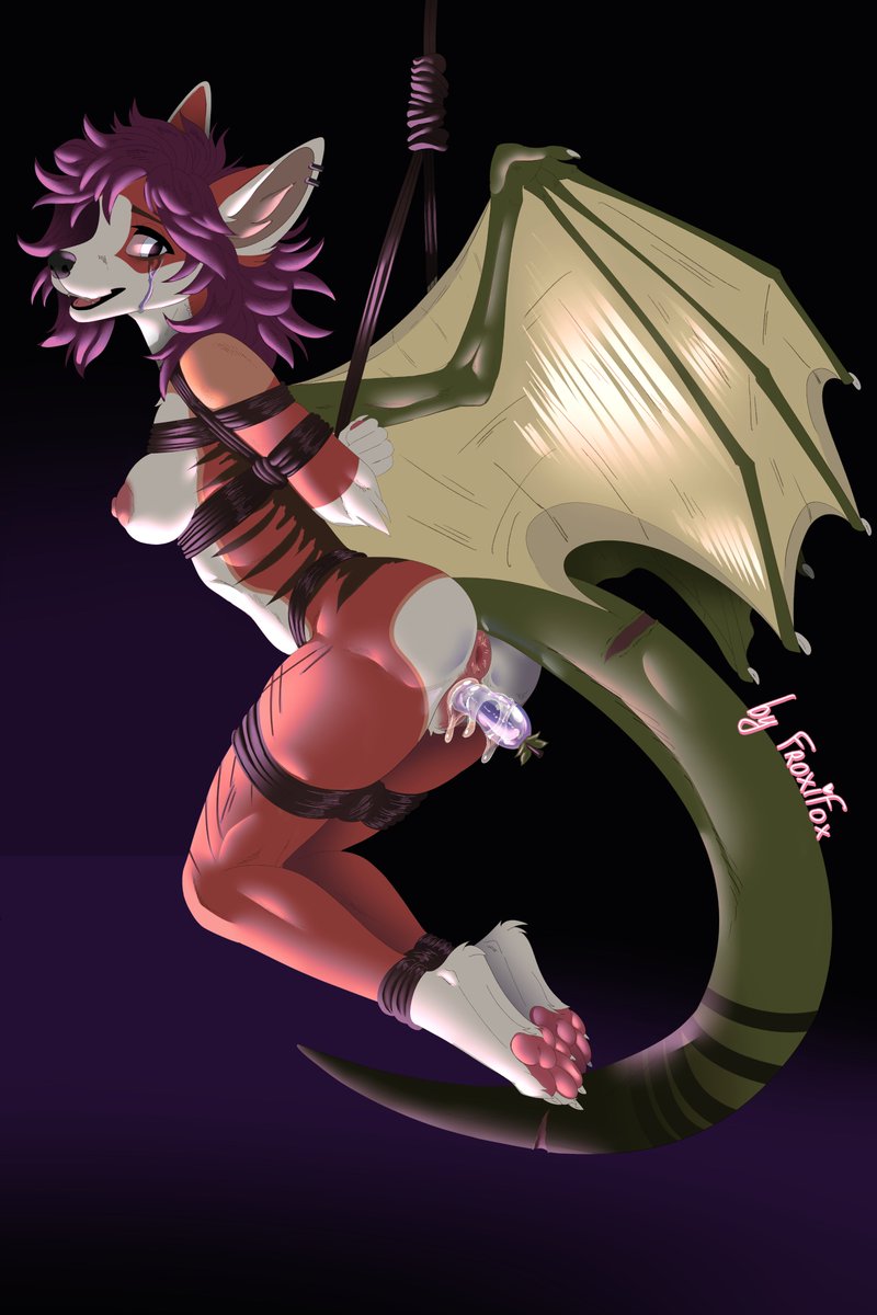 "Shibari" is the theme of the ninth day of the Kinktober challenge.
#kinktober #kinktober2025 #furry #nsfw