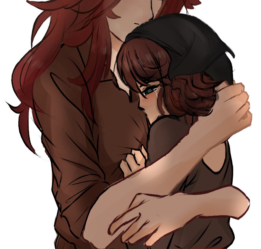 johnneytoast's tweet image. #OSRPBlackwell #OSRPart #BloodflameArt Quick art before tomorrow of the hug between Cass and Eliza. plz make it back home to dahlia! (thought I posted this earlier, but guess not?)