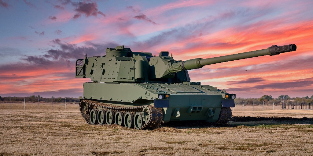 BAESystemsInc's tweet image. Building on the proven M109A7, the M109-52 brings more range, precision, and firepower. This upgrade gives warfighters a vital advantage on the battlefield. See the King of Battle at booth 925 at #AUSA2025. 
#M109A7 #Artillery