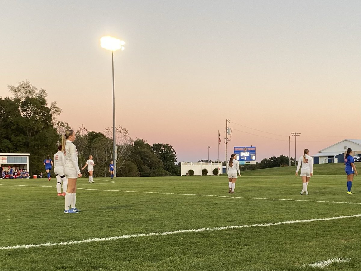 The Lady Whippets trail West Holmes 2-0 after one half.