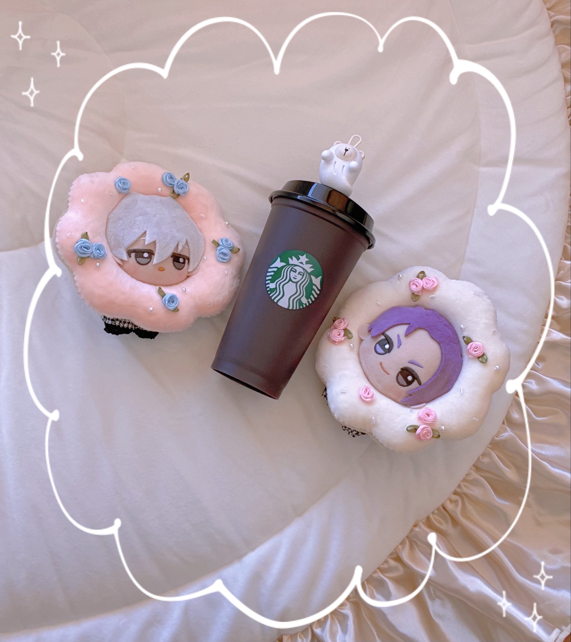 ちびクリームドーナツのぬいぐるみ　作家ラブ♡百貨店さん　ハンドメイド ラブ♡百貨店 (@mimi_nui) / X