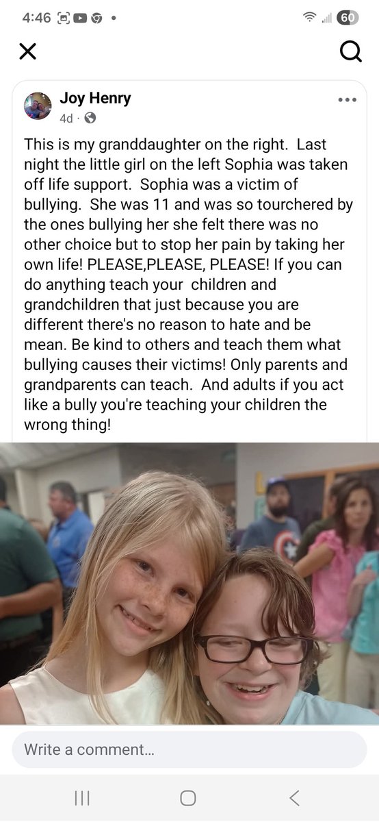 JRedshow's tweet image. The girl on the right is a relative of mine.

The girl on the left committed suicide due to bullying.

Please teach your kids not to bully and be filled with hate.

❤️