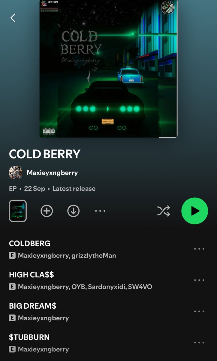 🚨NEW MUSIC ALERT 🚨 

COLD BERRY

MAXIEYXNGBERRY

FEAT ⤵️
<a href="/100degrizz/">grizzlytheman</a> 
OYB
<a href="/yardbaby24/">Sardonyxidi</a> 
SW4VO

🚨 OUT NOW 🚨