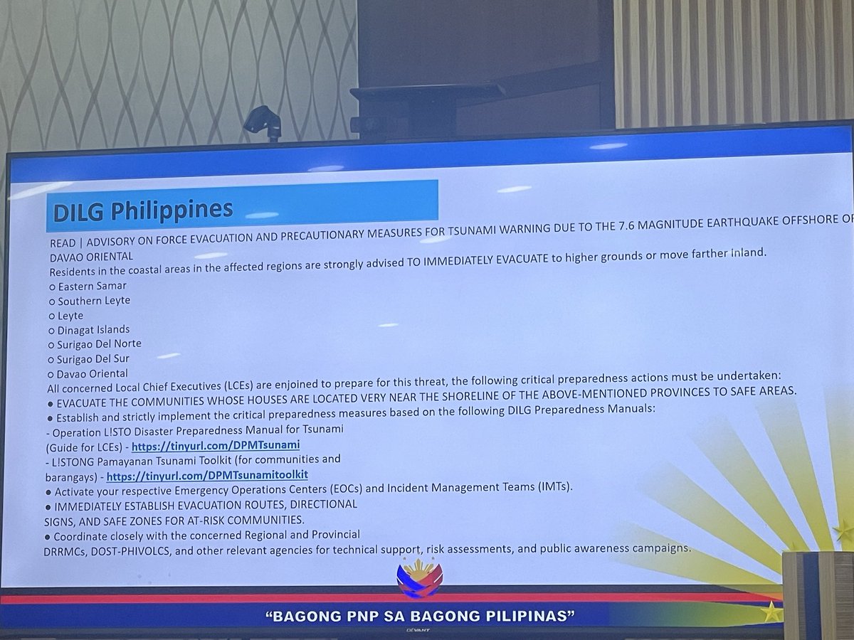 Police Regional Office 11 at CARAGA, naka-full alert na matapos ang malakas na lindol <a href="/dzbb/">DZBB Super Radyo</a>