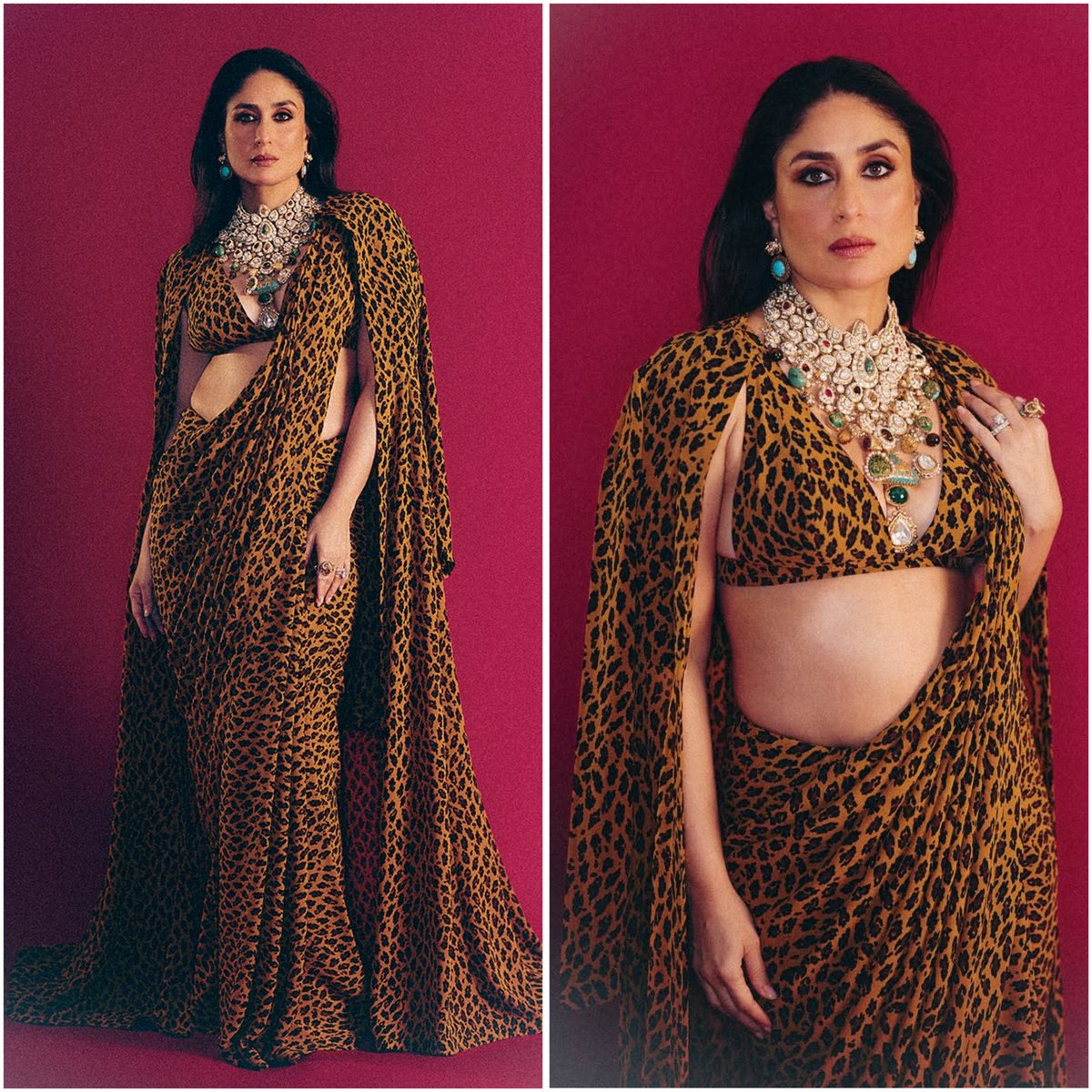 #KareenaKapoorKhan in #Sabyasachi Clothing &amp; Fine Jewellery attends the #HSBC Event in Delhi - Styled by <a href="/RheaKapoor/">Rhea Kapoor</a> 🐆

#KareenaKapoor