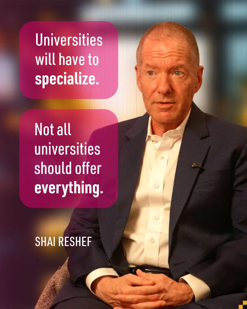 ShaiReshef's tweet image. Universities won’t survive by trying to do everything.

The future is specialization.
Excellence comes from focus.

#HigherEd #FutureOfEducation #EdReform
