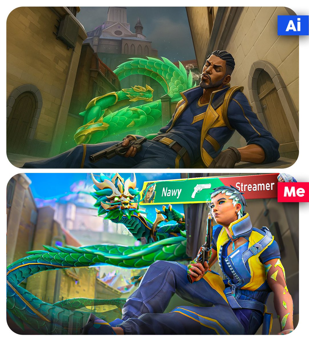 VALORANT Thumbnail for <a href="/nawyFPS/">✯ nawyFPS</a> 

Ai Reference vs. Human Artist  — How well did I do?