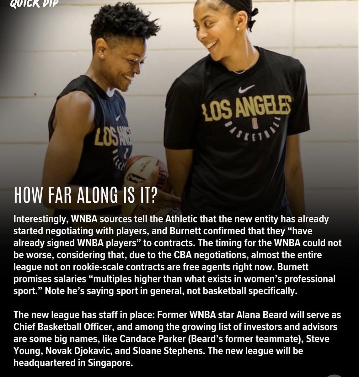 antivirgosuns's tweet image. Updates on the Saudi-backed basketball league:

- League is set to start next fall, running from November-April. WNBA offseason
- Already signed WNBA players
- Could offer players up to $50 million
- Alana Beard acting as Chief Basketball officer, Candace Parker is also involved.